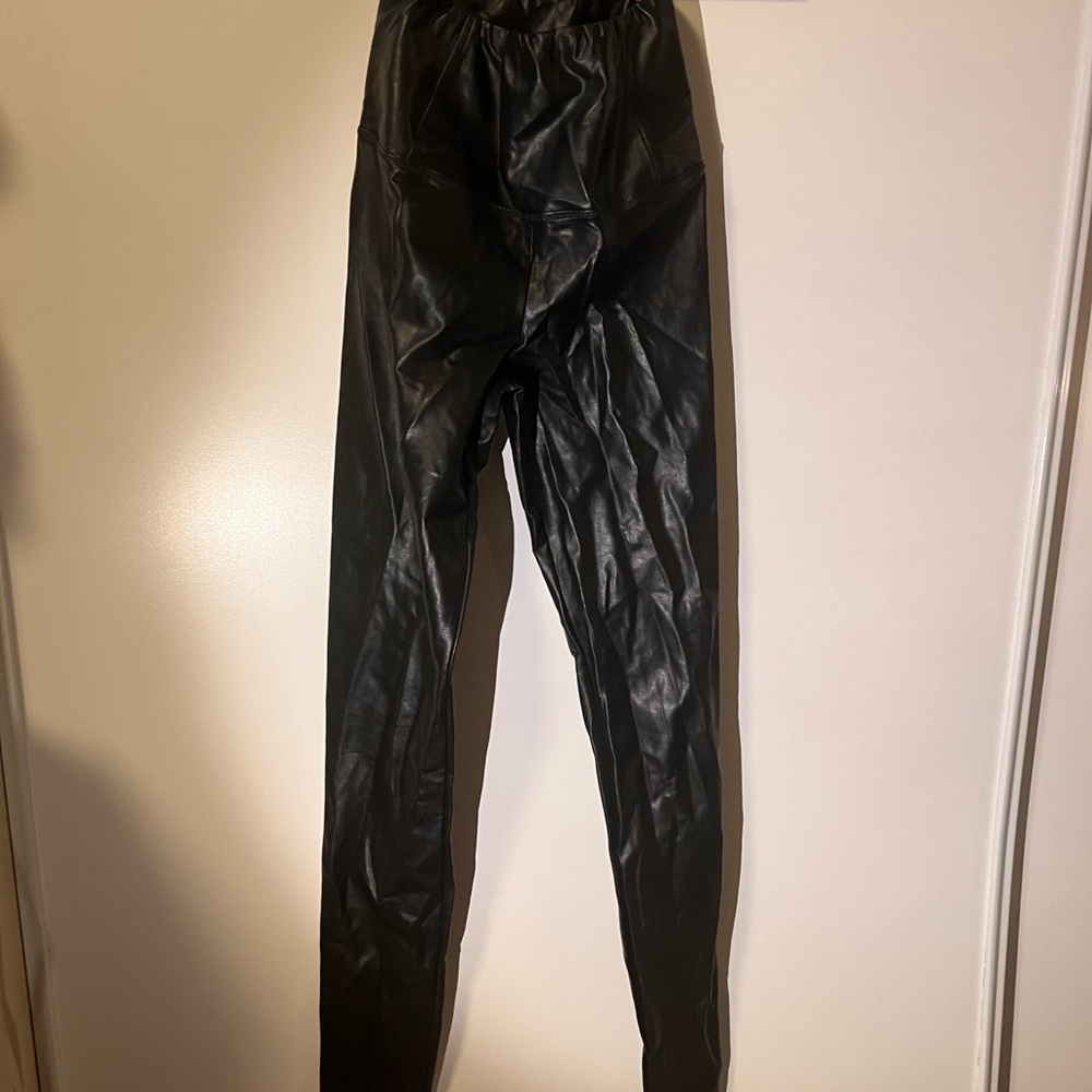 Wilfred Black Faux Leather Pants